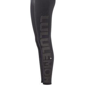 lululemon athletica Black Leggings with Silver Accents